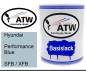 Preview: Hyundai, Performance Blue, SFB / XFB: 1L Lackdose, von ATW Autoteile West.